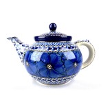 504 Bunzlau Theepot 1,2L met Theelicht  U408 Poppy Bunzlau Set Theepot met Theelicht